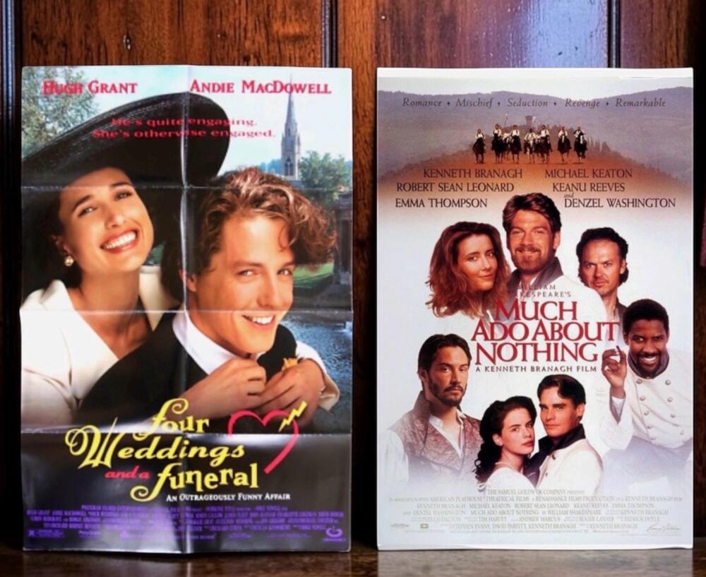 Four Weddings & a Funeral, Much Ado About Nothing Original Movie Posters 27x41"